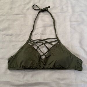 Olive Green Strappy Bikini Bottom
